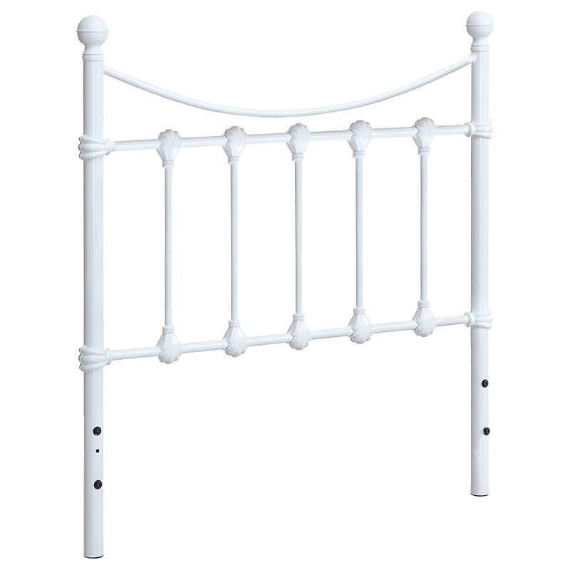Metal Twin Open Frame Headboard White