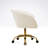 Modern Upholstered Swivel Home Office &Vanity Arm Chair with Golden Base-1498038175