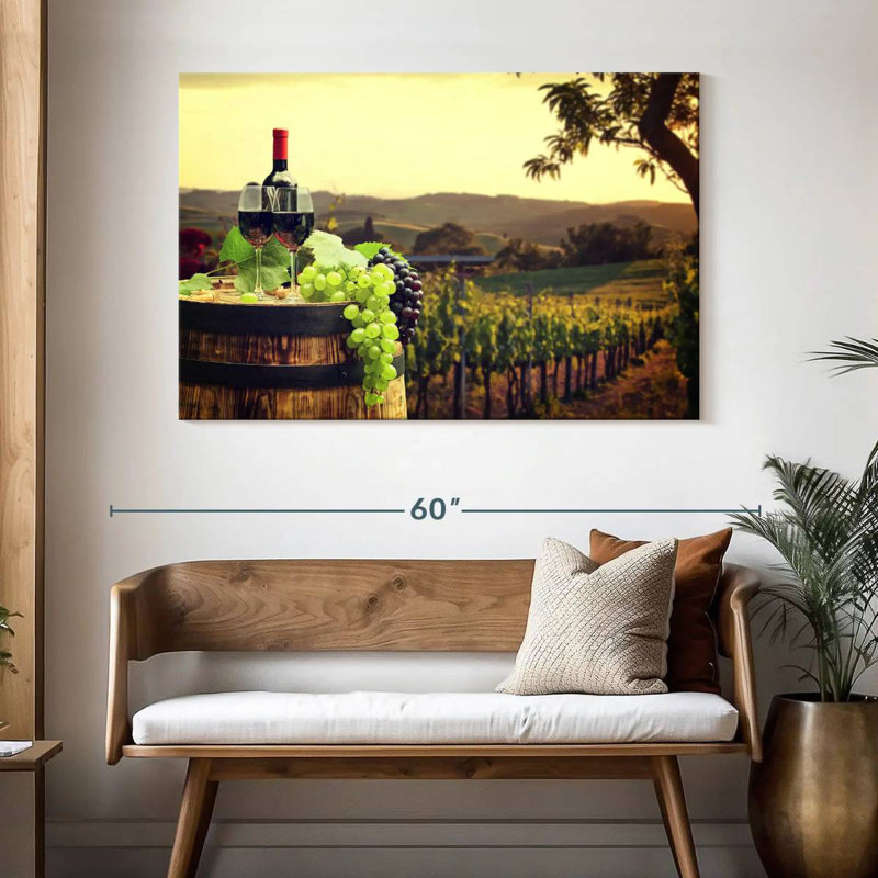 Tonneau à vin rouge Yarlin, H 32 po x l 48 po