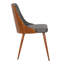 Chaise de salle à manger capitonnée Winship Mid-Century en similicuir et bois de noyer-19477875