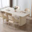 Modern White Rectangular Manufactured Wood Sintered Stone tabletop Dining Table-1202454580