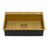 Ruvati 33 x 22 inch Stainless Steel Drop-in Topmount Kitchen Sink