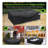 Black Patio Furniture Cover, Waterproof Outdoor Cover with White Webbing Trim, Vents, Handles, Buckles & Drawstring, 49" x 49" x 29"