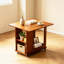 Table d'appoint mobile en bambou