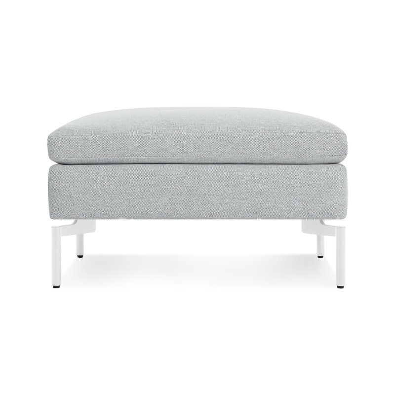 New Standard Ottoman, Black, Maharam Mode in Intaglio Crossweave