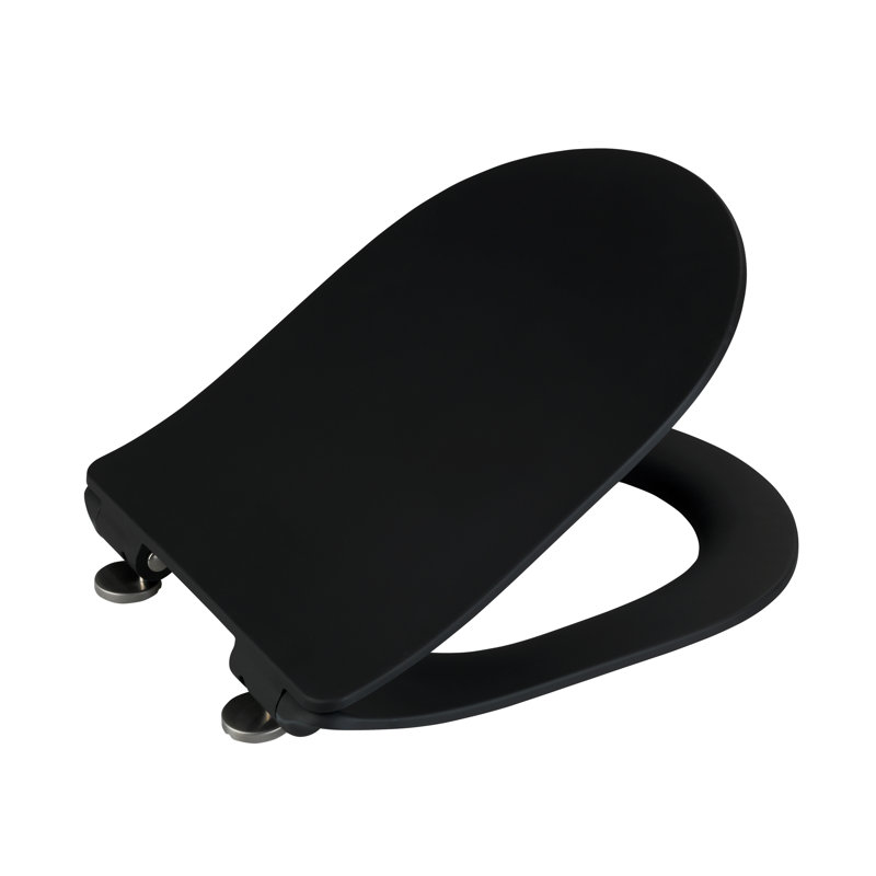 Sedilo Soft Close Elongated Toilet Seat, Black