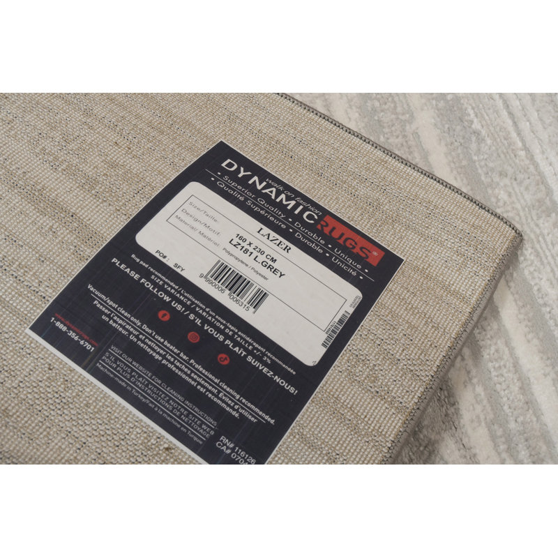 LAZER 12674-190 LT GREY, Rectangle 7'10" x 10'