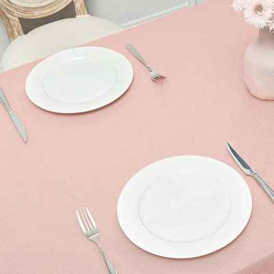 Nappe rectangulaire imperméable en lin texturé de 52 po x 70 po, résistante aux taches et aux plis, lavable, tissu décoratif pour la salle à manger, la fête et le camping, noir