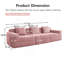 Canapé modulaire sans siège à 3 places, canapé modulaire Cloud avec assise profonde, canapé modulaire moderne à 3 places avec coussins décoratifs Tissu en velours côtelé-1432722932-1432722938-1432722941