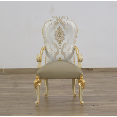 Chaise avec accoudoirs en cuir Saltford