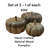 Set Of 3 Solid Wood Pumpkins 