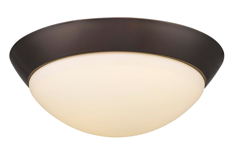 Viviano Glass Flush Mount, Oil Rubbed Bronze, 22W LED