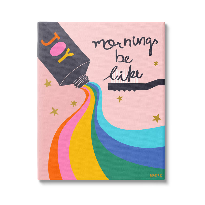 «Mornings Be Like Bathroom» sur toile, H 48 po x l 36 po x P 1,5 po