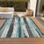 Tapis bleu sarcelle lavable à la machine intérieur / extérieur Xhevrie-1718096565