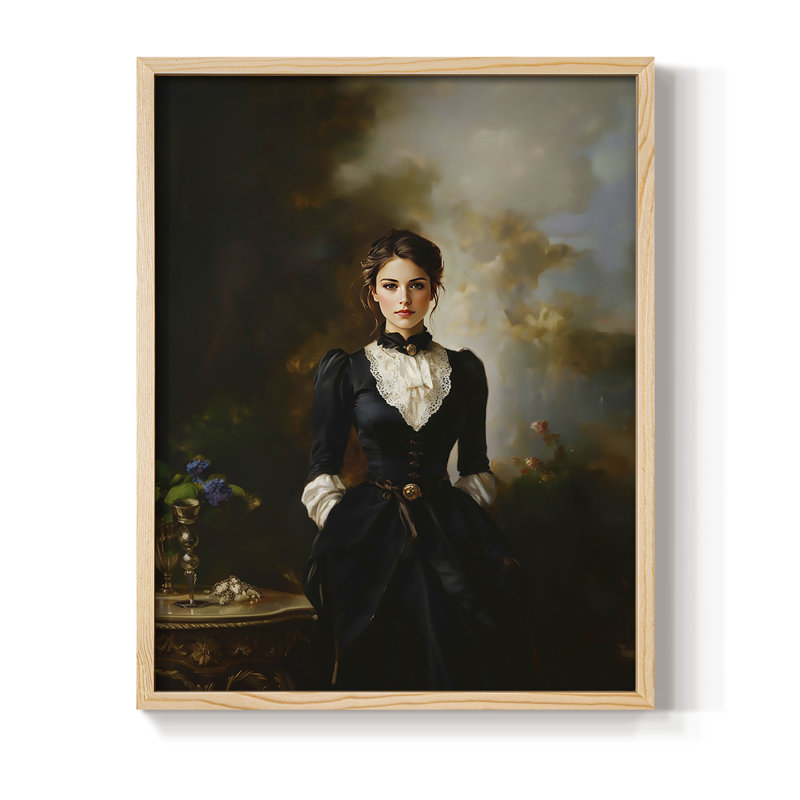 Reproduction encadrée WOMEN Series CCxxv - bois massif, Naturel, H 15 po x l 12 po