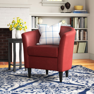 Kronos Faux Leather Barrel Chair