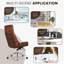 Fauteuil de direction ergonomique en cuir véritable, pivotant de 16,5 po à 18,9 po et s'inclinant de 95 ° à 135 °