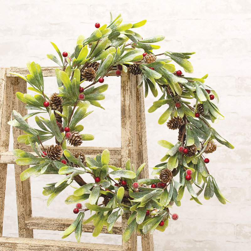 Faux Mistletoe 20'' Wreath