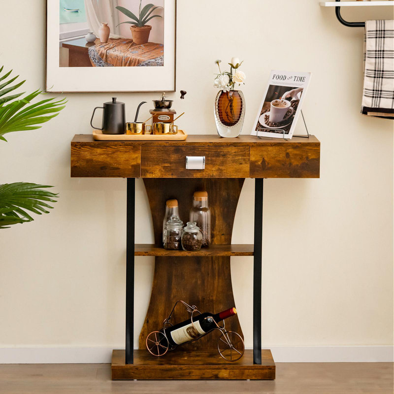 36'' Console Table, Rustic Brown
