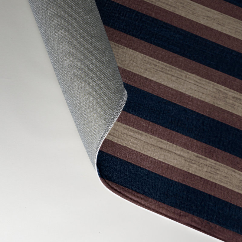 Tapis intérieur / extérieur brun HorizontalStripes, Rectangulaire 3 pi x 5 pi