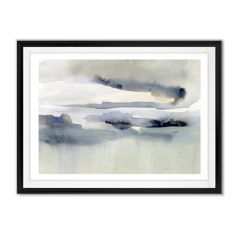 " Passing Through II " Painting Print, 26.5" H x 36.5" W x 1.5" D, Black Framed