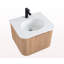 Meuble-lavabo mural de 24 po avec lavabo au design incurvé, finition en bois texturé ondulé, marbre de culture intégré intégré, meuble-lavabo flottant moderne pré-assemblé avec tiroir à fermeture en douceur-2045496842