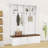 4-in-1 Hall Tree with 2 Drawers, Coat Rack, Storage Shelves and Bench-907359356