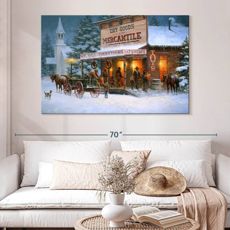 Western Christmas Wishes, H 34 po x l 51 po