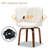 Modern Swivel Upholstered Faux Leather Solid Wood Dining Chairs-2127296296