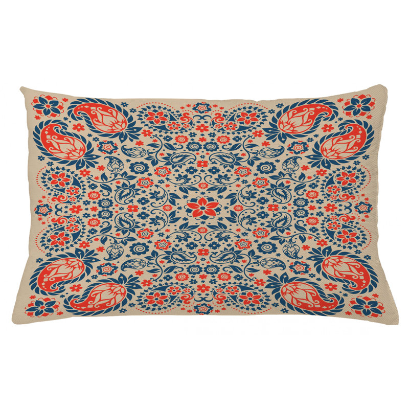 Del Mar Paisley Cultural Folk Persian Outdoor Cushion Cover, 40cm H x 65cm W