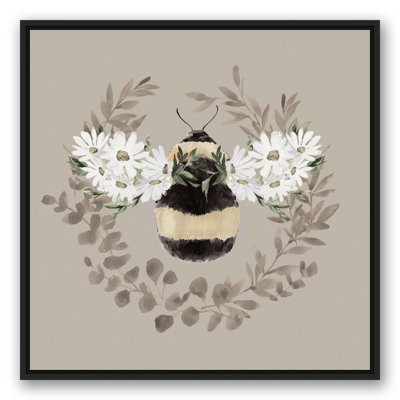 " Bumble Bee Wreath " Print