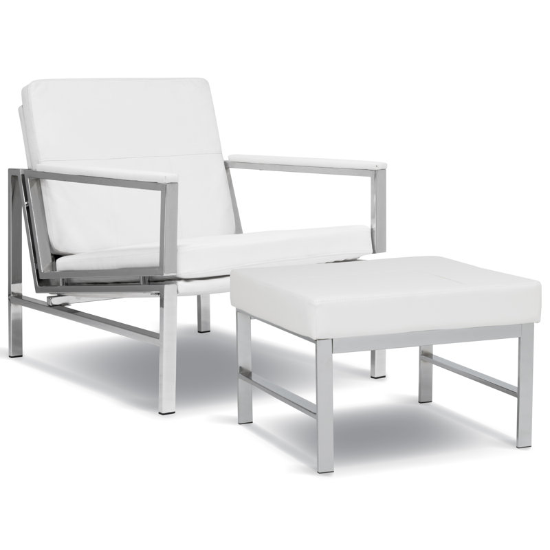 Fauteuils d'appoint, White Faux Leather