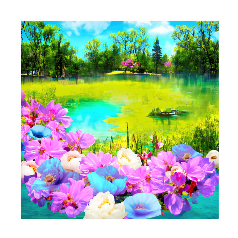 Art sur toile «Bolina Tina Lavoie Arcadia», H 14 po x l 14 po