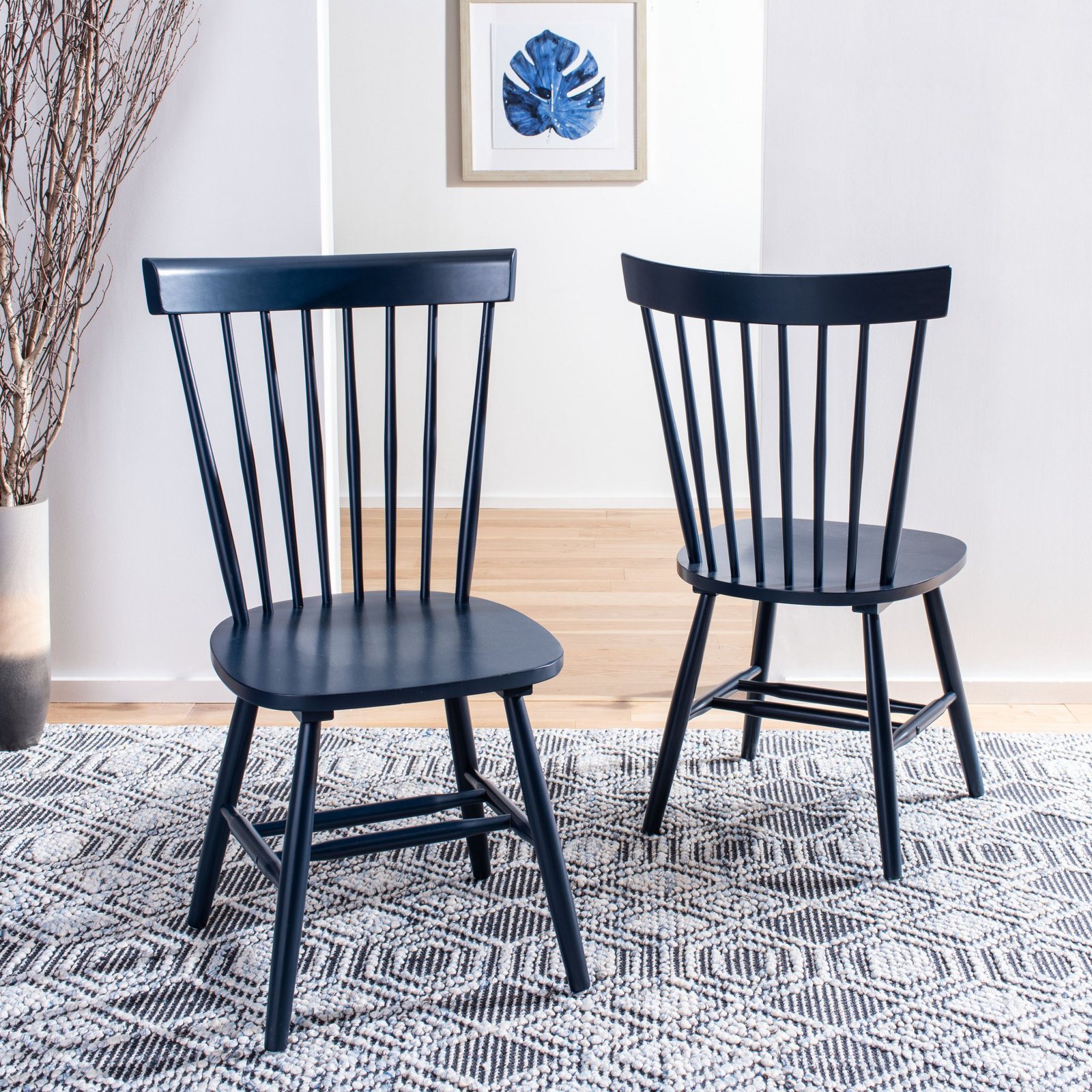 Matanna Oak Dining Chair, Navy
