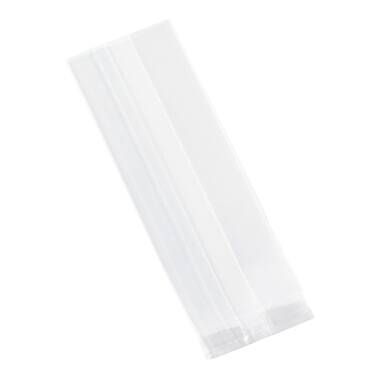 Bag Tek Clear Plastic Gusset Bag - 100 count box - Restaurantware