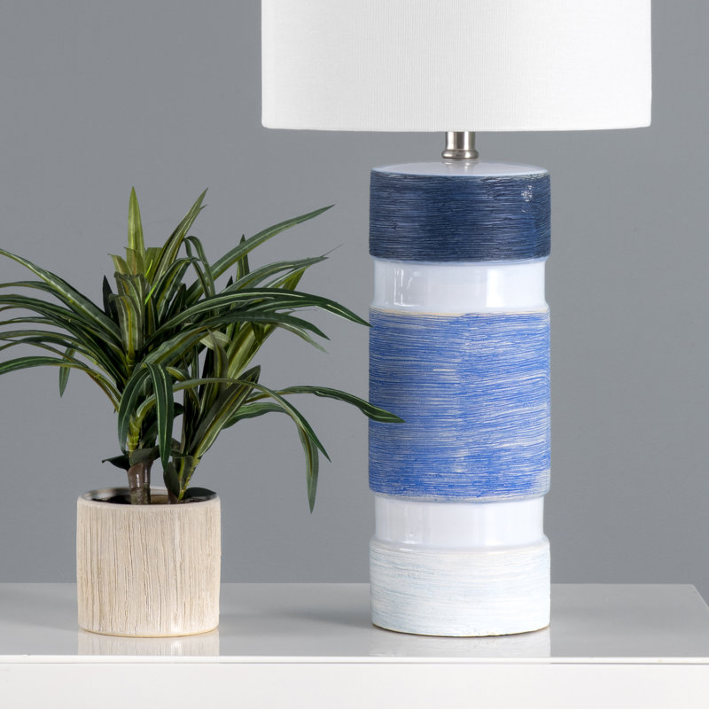 Lampe de table bleue 25 po Reginia Kellan