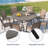 9 Pieces Patio Round Table Outdoor Dining Set-102439338