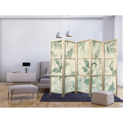 171cm H Solid Wood Folding Room Divider