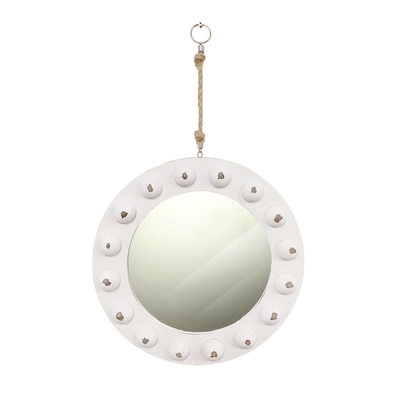 Bohannan Wood Flat Wall Mirror, H 15 po x l 15 po