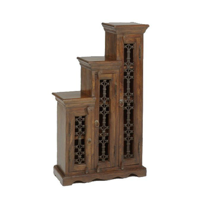 Jali Indian Solid Wood 89cm H Media Cabinet