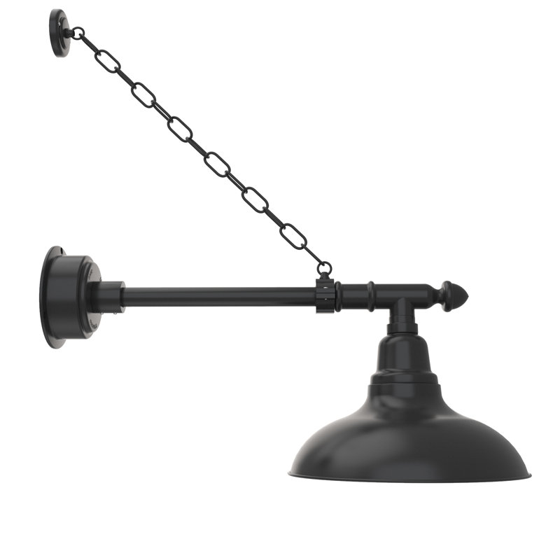 Adesh LED Wall Light, 18" H x 12" W x 27" D, Matte Black