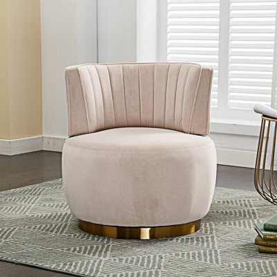 Fauteuil demi-tonneau pivotant de 25,2 po de largeur