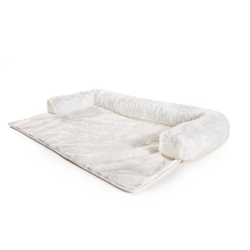 Méridienne imperméable Pupprotector, L 38 po x P 36 po x H 5 po, Blanc polaire