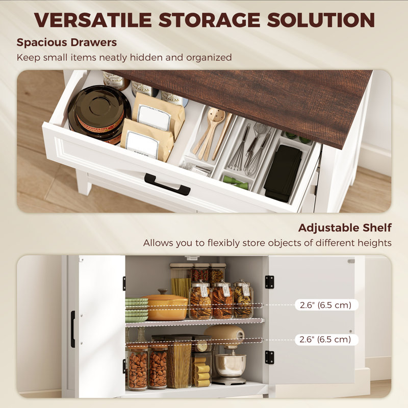 Buffet Modern Farmhouse avec tablette réglable