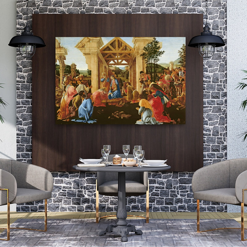 The Adoration Of The Magi, C.1478-82 Contemporary Wall Art Print, 101.6cm H x 152.4cm W