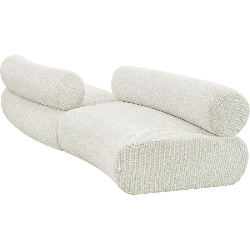 Bale 108" Upholstered Sectional, Cream Chenille Fabric
