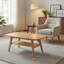 Table basse 39,37 "Mid-Century moderne - 100% chêne massif, 2 étages - chêne naturel-129581661