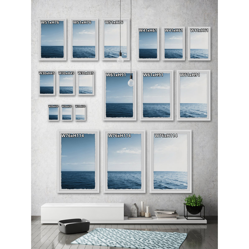 Unending Sea View - Single Picture Frame Print, 30cm H x 20cm W x 3.81cm D