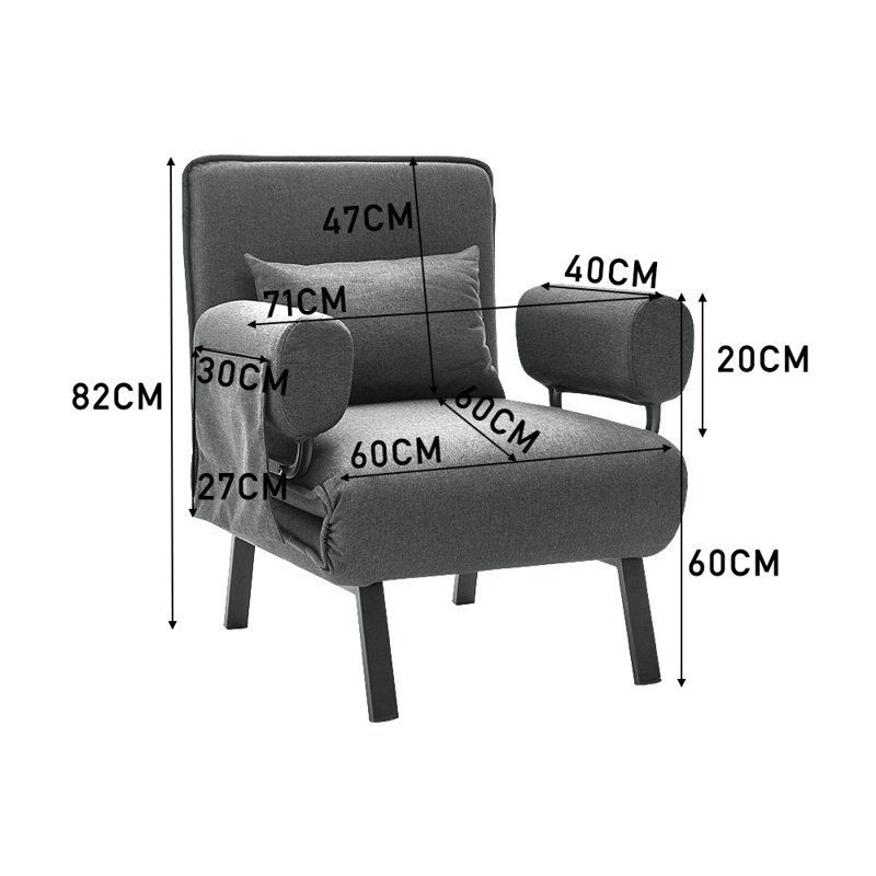 Rahn Upholstered Accent Chair, Grey