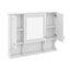 Armoire à pharmacie murale, armoire de salle de bain moderne avec miroir, tablettes ouvertes-1400379781